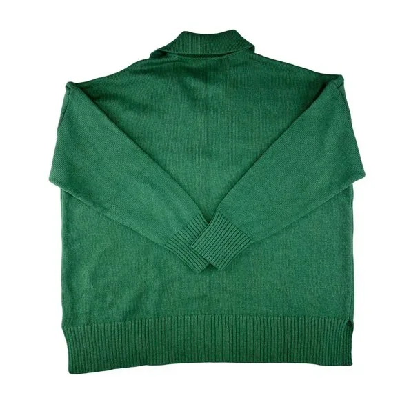 Darling Women Green 3/4 Length Sleeve Collared Knit Sweater Pullover Medium - Picture 3 of 13